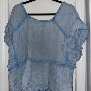Anthropologie Light Blue Women's Top